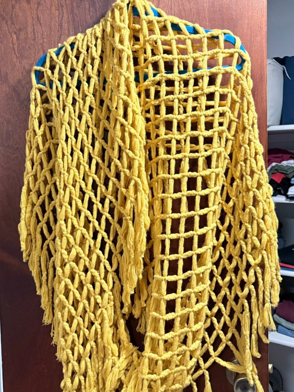 Altar'd State Mustard Chunky Knit Infinity Scarf
